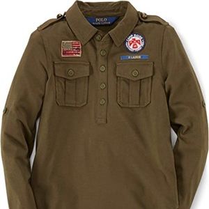 Girls POLO Ralph Lauren Military Green top *** XL(16)